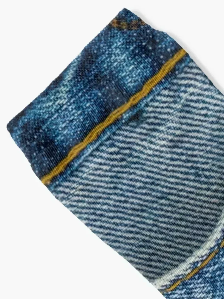 زر الملابس أنا أحب الجينز الزرقاء الجوارب الدنيم الشتاء الدافئ الصالة الرياضية السنة الجديدة الجوارب المخصصة للفتيات الرجال