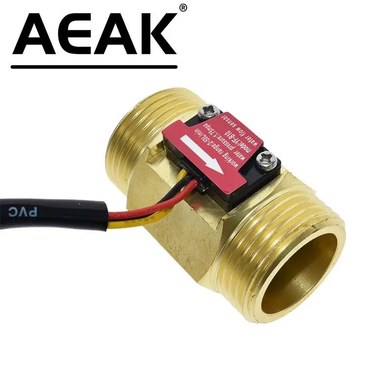 Water Flow sensor Hall Sensor Switch Flow Meter DN25 brass water meter Industrial turbine flowmeter 1 Inch water flow sensor