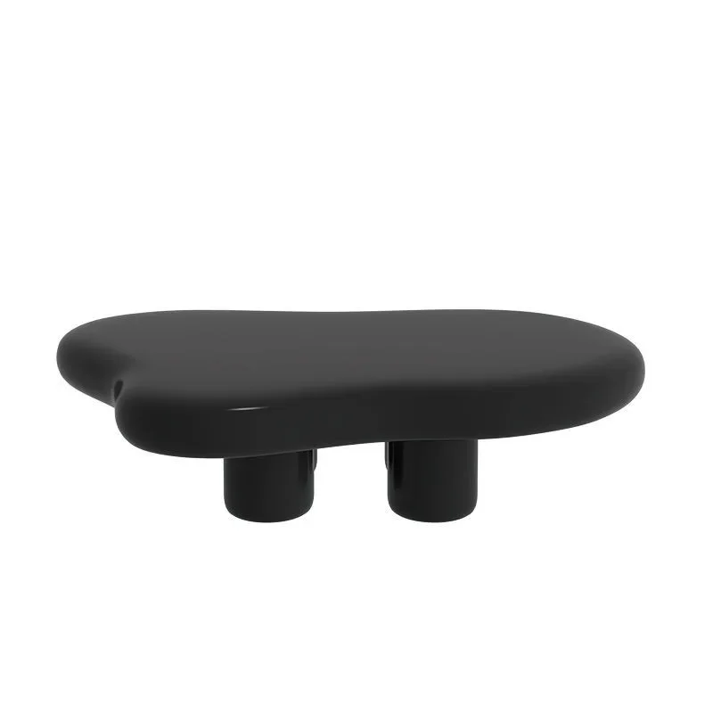 Black four-legged coffee table, special-shaped table in household bedroom, simple coffee table