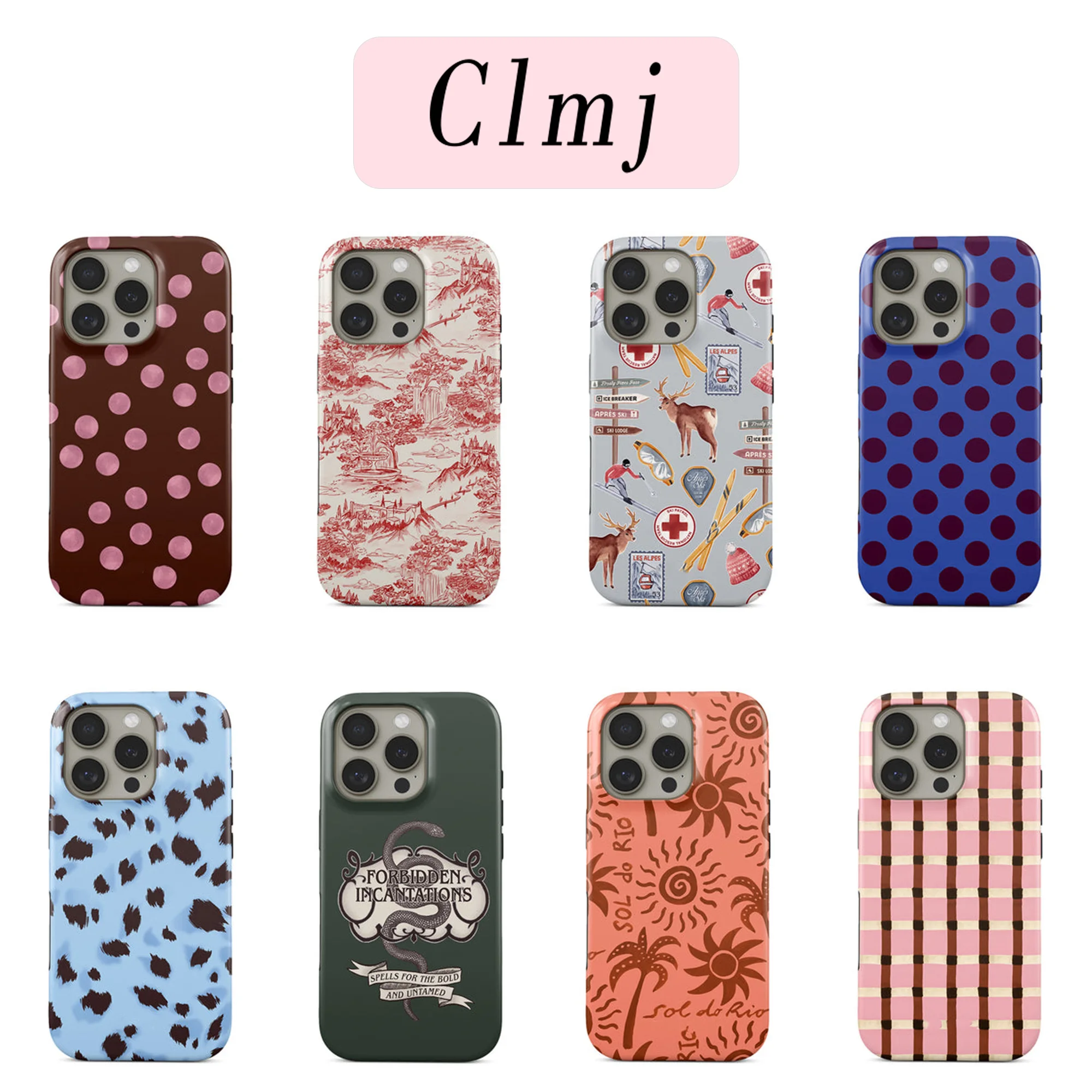 Luxury Clmj Korean polka dots Phone Case for Samsung Galaxy S20 S23 S24 S25 S26 FE Plus Ultra Edge 4G 5G Luxury Double-layer
