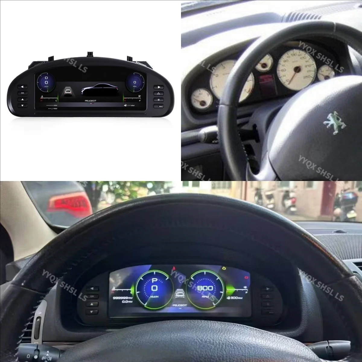 2024 Upgraded LCD Digital Instrument Cluster - Perfect Fit for Peugeot 407 (2004 - 2010) Speedometer, Odometer  Cockpit Display