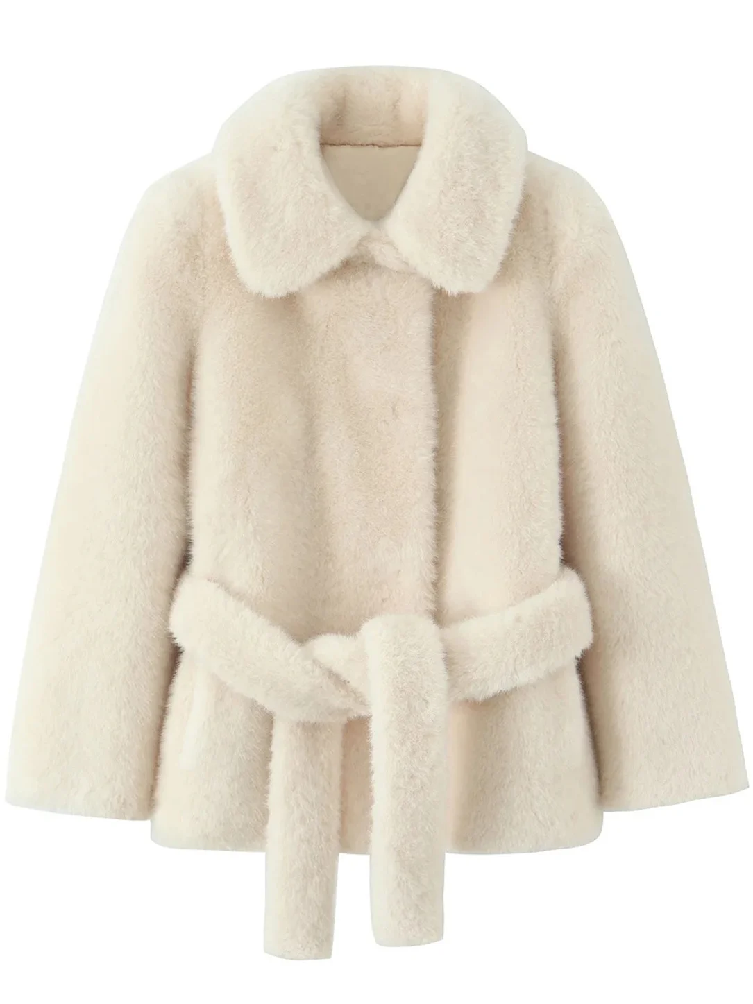 جديد الخريف المرأة Faionable حصيرة تأثير الفراء الاصطناعي معطف مربوط طويل Sve الوقوف صالح k اللون تصميم Blo