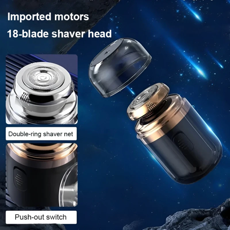 Men's portable multifunction mini razor rechargeable water washable car capsule travel razor USB Recharge for Men