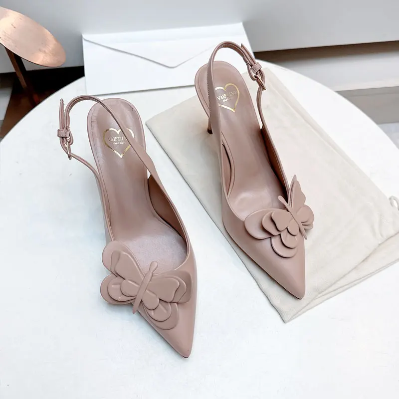 Embellished Butterfly Women's sandals Summer luxury woman Gladiator sandals Thin heels Brand Designer Slingbacks Ladies shoes