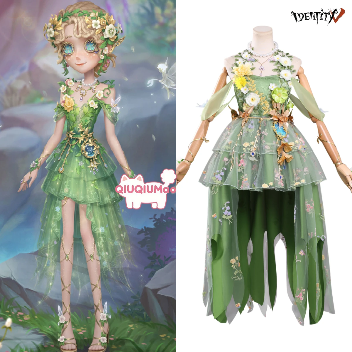 

Top Game Identity V Cosplay Gardener Eternal Summer Never Fades Costume Anime Emma Woods Role Playing Dress for Women Comic Con