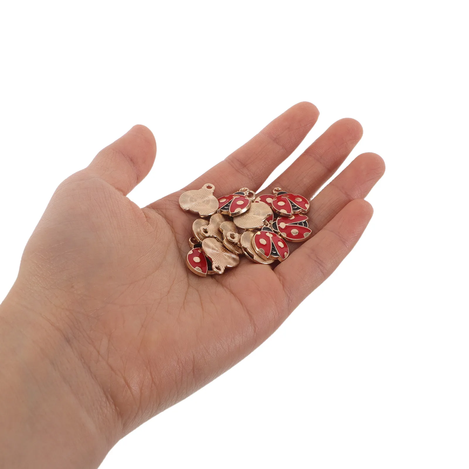 

40Pcs Ladybug Pendant Charms Enamel Alloy Mini Insect Jewelry Findings for Necklace Bracelet Earrings DIY Crafts Jewelry Making