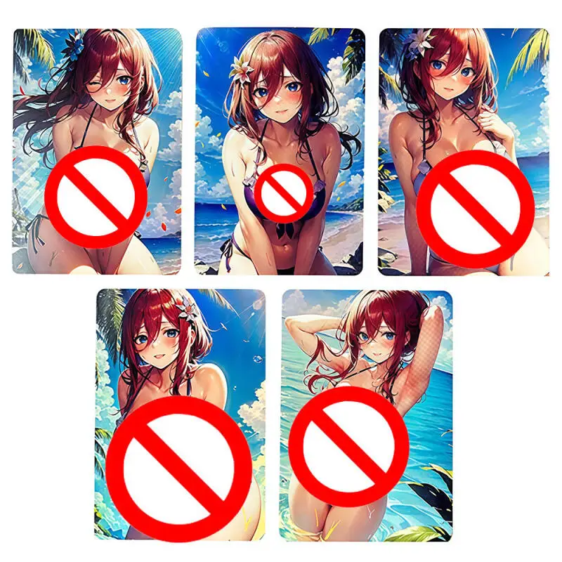 

5 шт./компл. квинтэссенция квинтуплетов Nakano Miku DIY самодельная цветная флэш-карта ACG аниме игра коллекционная карта подарочная игрушка