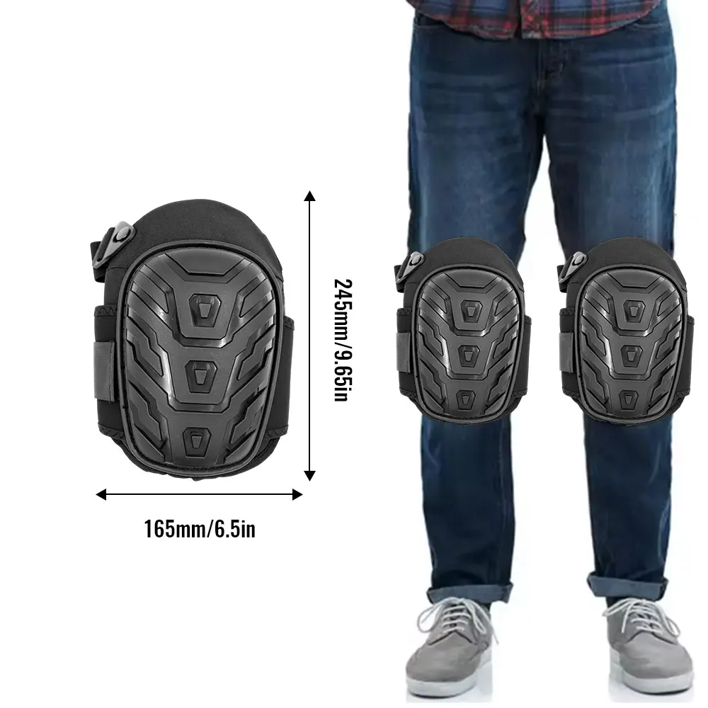Gel Knee Pads For Work & Gardening – Heavy Duty Professional Knee Pad with EVA Foam&GEL Cushion For Construction, Concrete