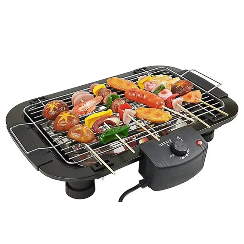 ครัวเรือน Smokeless Grill 2000W มัลติฟังก์ชั่ไฟฟ้า Griddle Baking PAN ในร่มบาร์บีคิวย่างเครื่องอุณหภูมิควบคุม