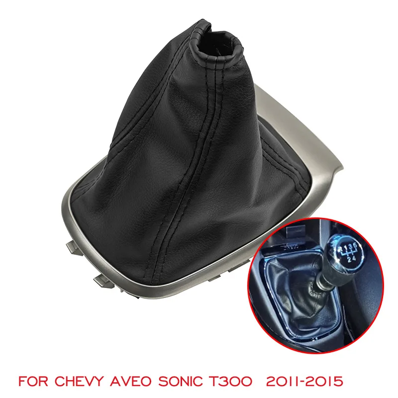 For Chevy Aveo Sonic T300 2011 2012 2013 2014 2015 Car Gear Shift Knob Lever Gaitor Boot Dustproof Cover Car Styling Accessories