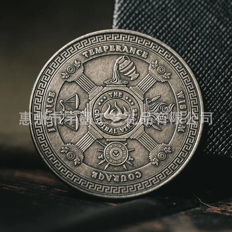 Customized. Metal Commemorative Coin-Border Coin Custom Electroplating Vintage Pattern Zinc Alloy Paint Wholes