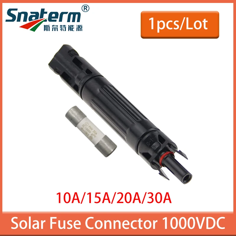 1piece 10A/20A/30A Fuse Connector with Protection 1000 VDC Male to Fem PV Photovoltaic Fuse Holder Protective for PV Connector