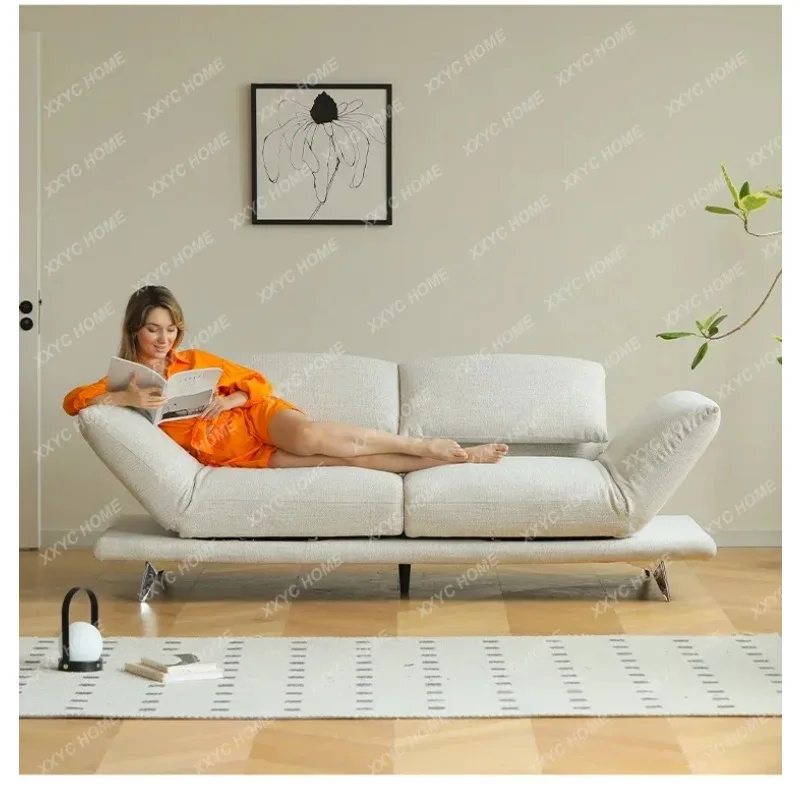 XXMultifunctional Sofa Modern Simple Deformation Rotating Backrest Small Apartment Straight Row Fabric Sofa