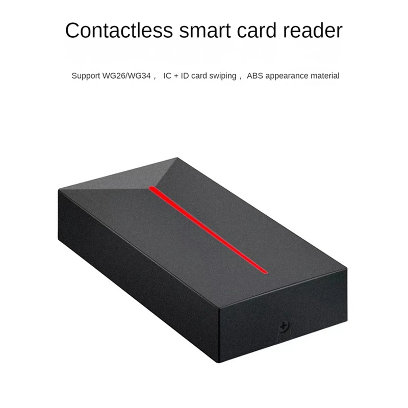 Access Control Card Reader Small Wiegand Card Reader IP68 Waterproof Long Range RFID Card Reader, 13.56Mhz IC/MF Easy Install