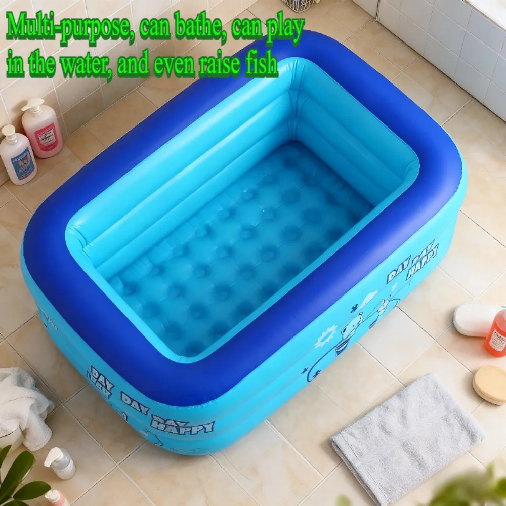 Piscina all'aperto per adulti, piscina giochi per bambini e neonati, piscina gonfiabile a pareti spesse, SPA con pompa a pedale