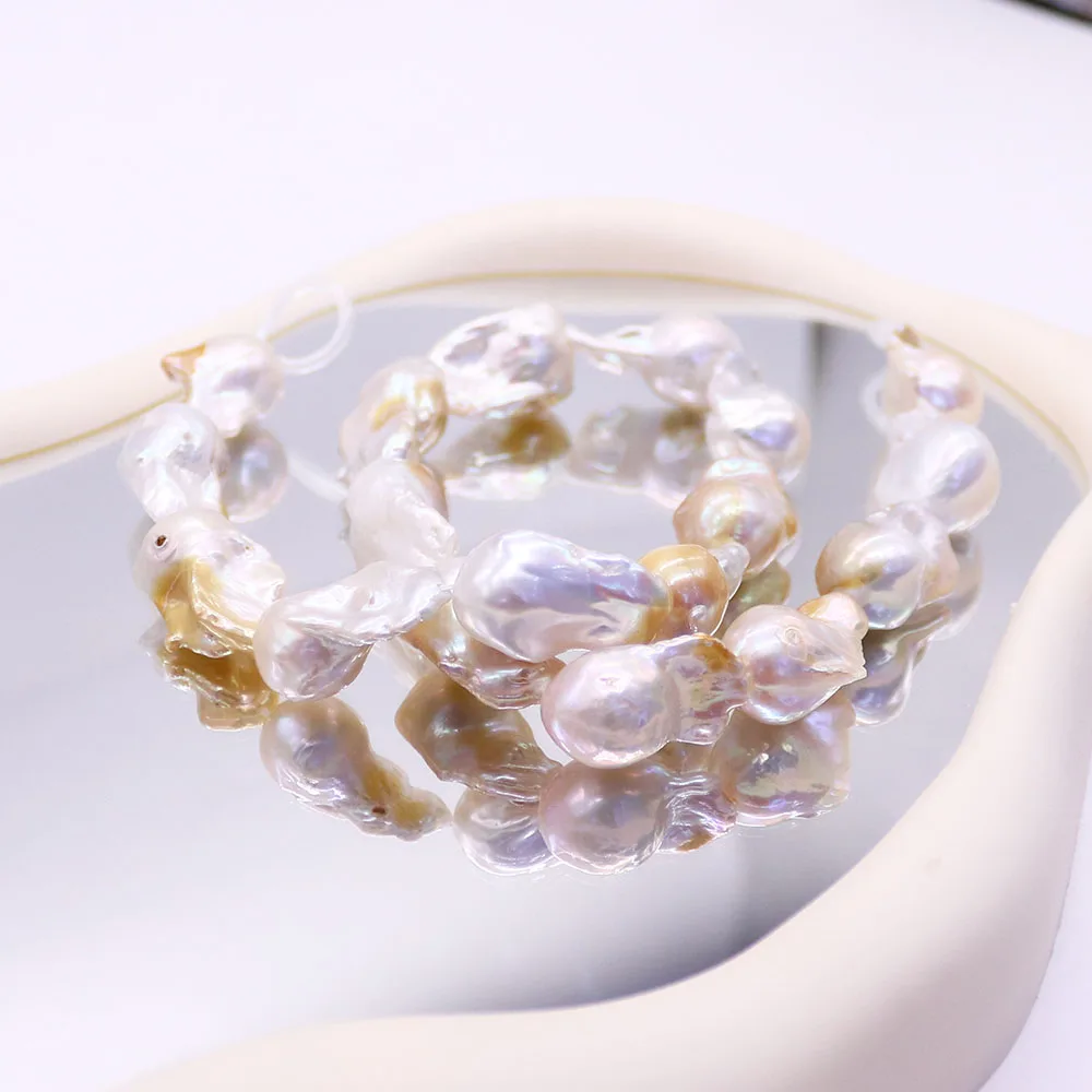 

Natural Large Baroque Pearl Tail Shape Bead Straight-hole Freshwater Pearl Loose Bead Fashion Necklace Jewelry Accessory 1strand
