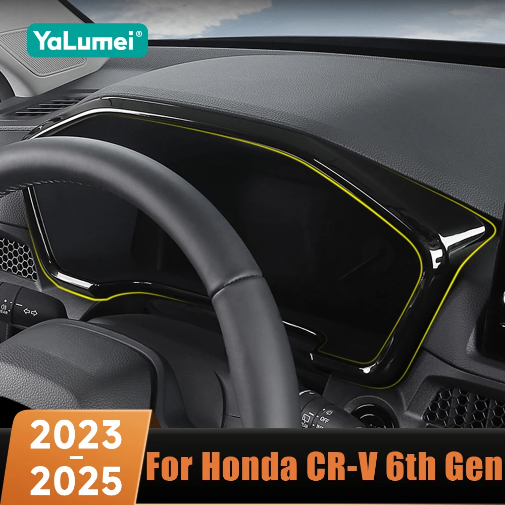 

ABS Carbon Fiber Car Dashboard Panel Speedometer Frame Surround Stickers Trim For Honda CR-V CRV 6th Gen 2023 2024 2025 Hybrid