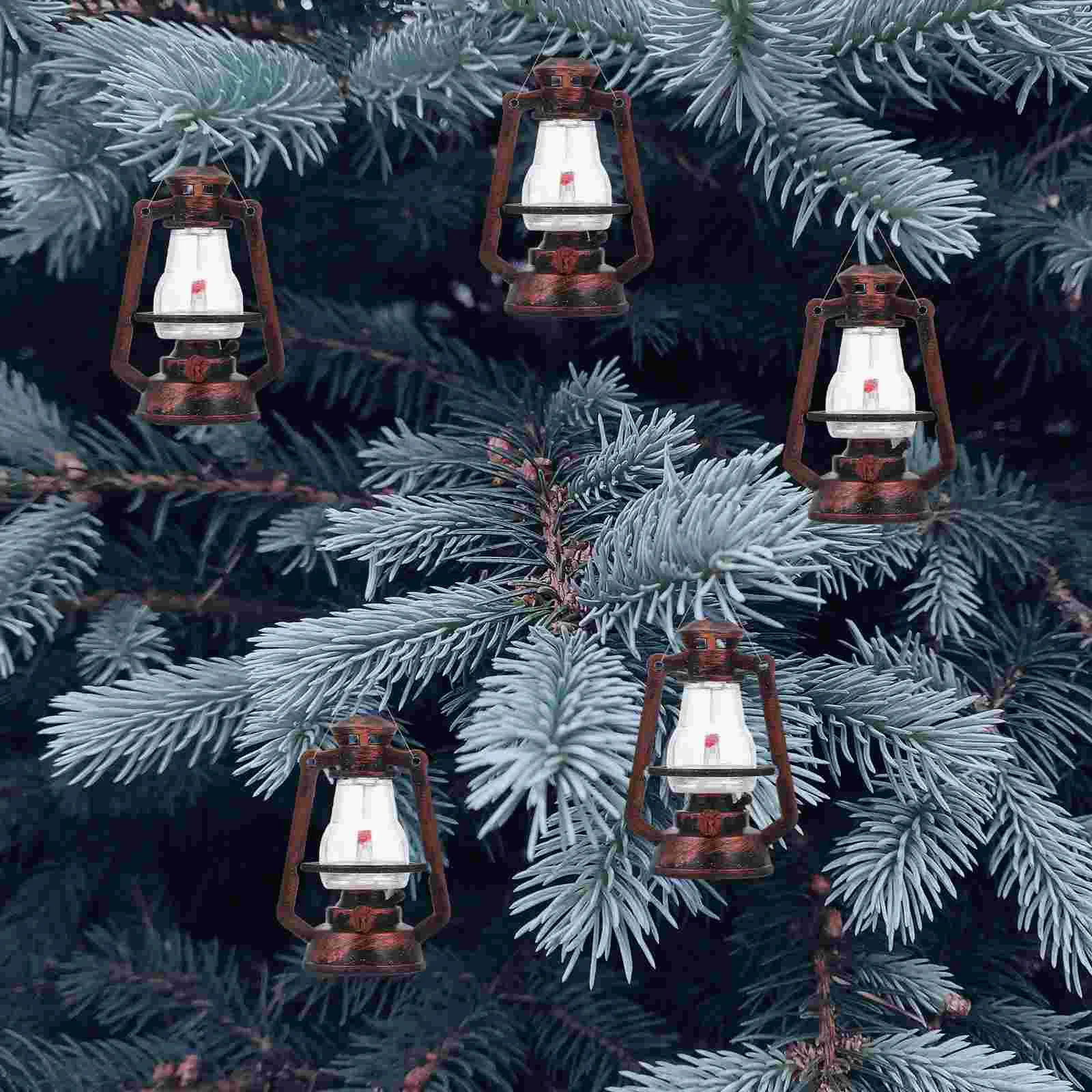 Mini linternas Vintage de queroseno, lámpara para decoración de Halloween, árbol de Navidad, boda