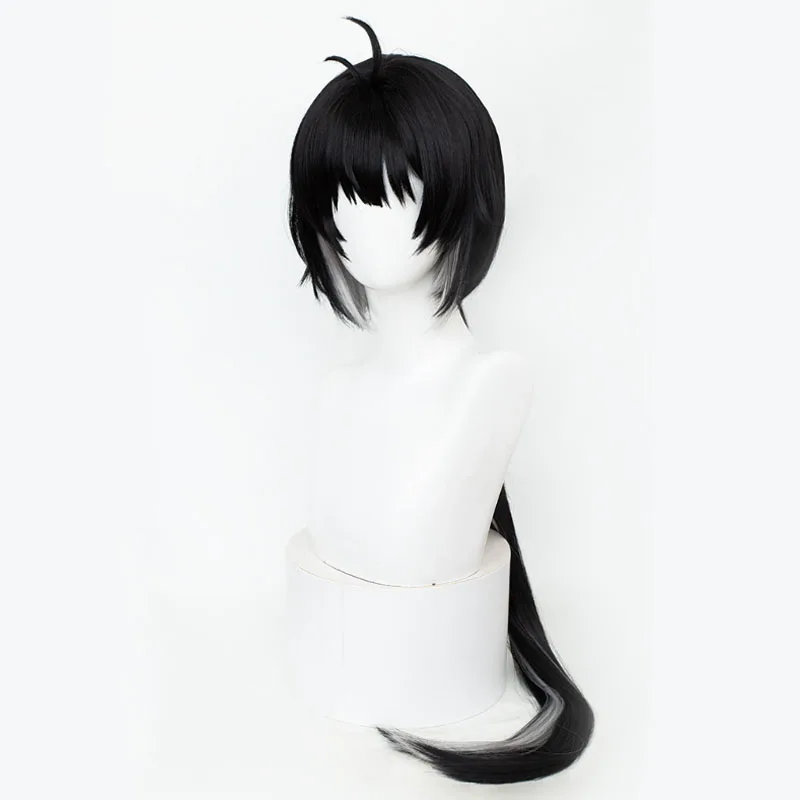 Game Wuthering Waves Rover Female Cosplay Wig Headwear Black Short Hair 110CM Long Braid Main Character Resonator Halloween Prop