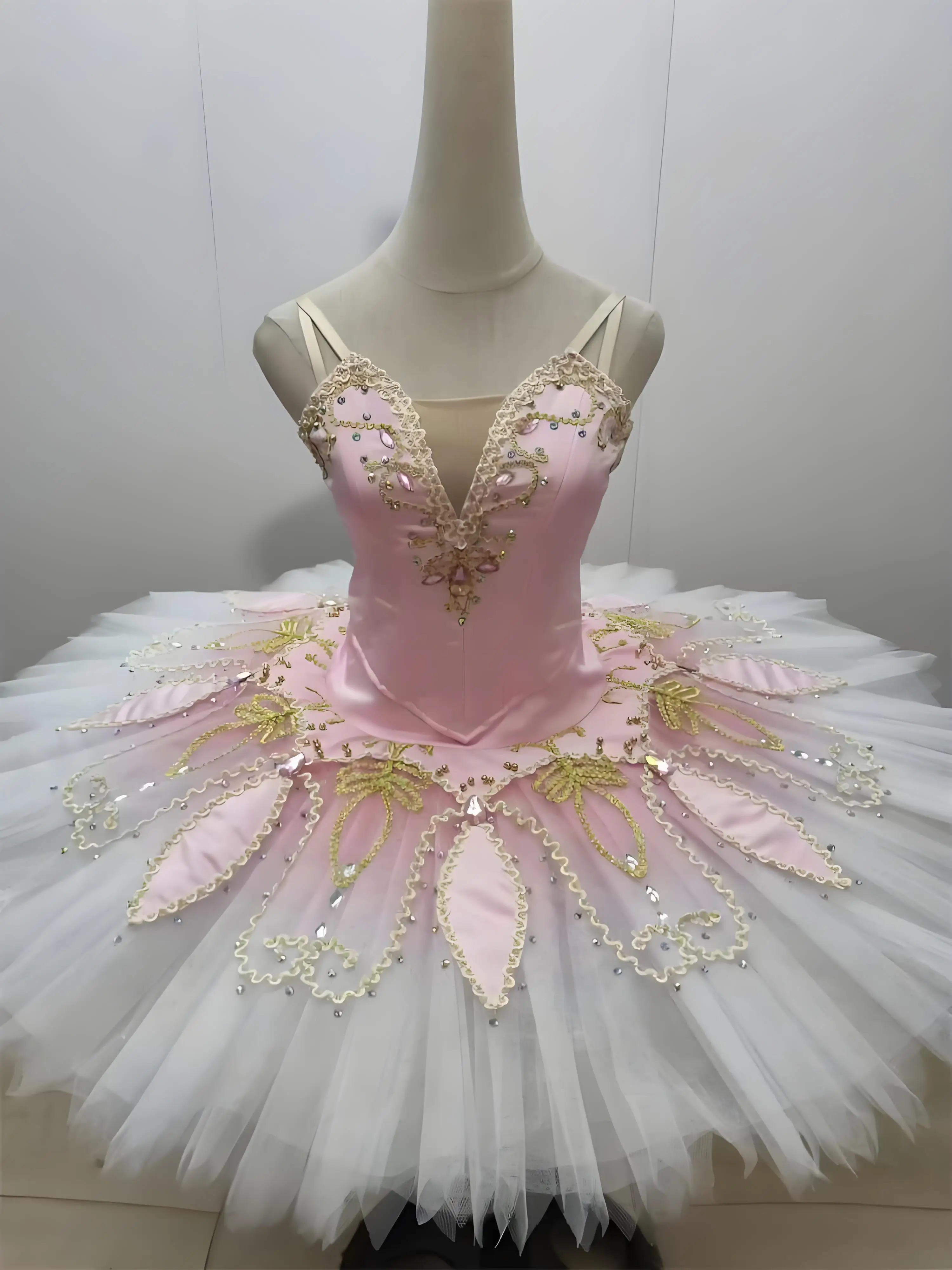 زي فطيرة توتو للبالغين، ملابس باليه احترافية للنساء، فستان أداء المسرح