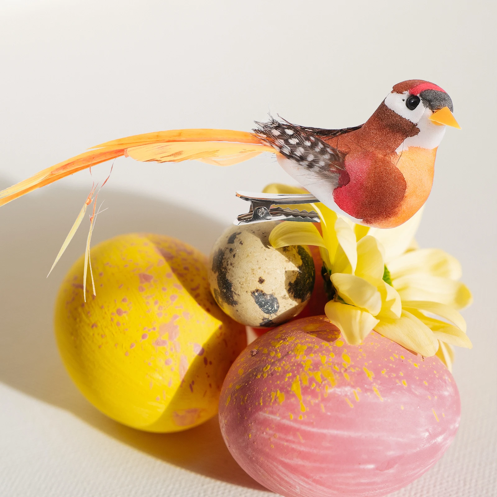 

12 pcs Foam Bird Props Artificial Animal Models For Desktop Decorations Easter Party Home Office Adorable Handicrafts Lifelike