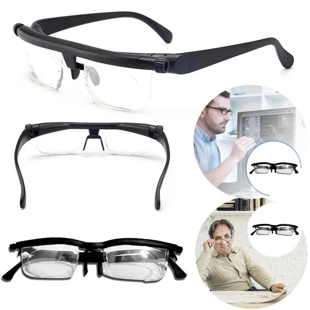 Gafas con Enfoque Variable Ajustable para Lectura, Visión de Lejos, Gafas de Seguridad para Hombres y Mujeres