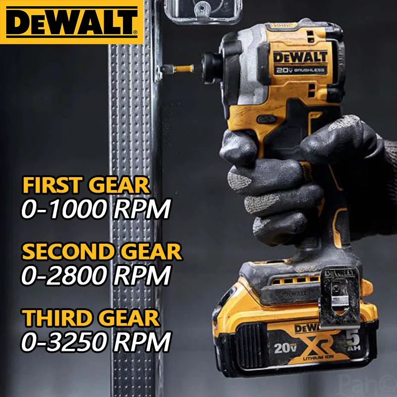 DeWalt 20V Brushless Impact Screwdriver Plasterboard Colored Steel Tile Dovetail Screw Electric Screwdriver Dcf850 전동드라이버 공구