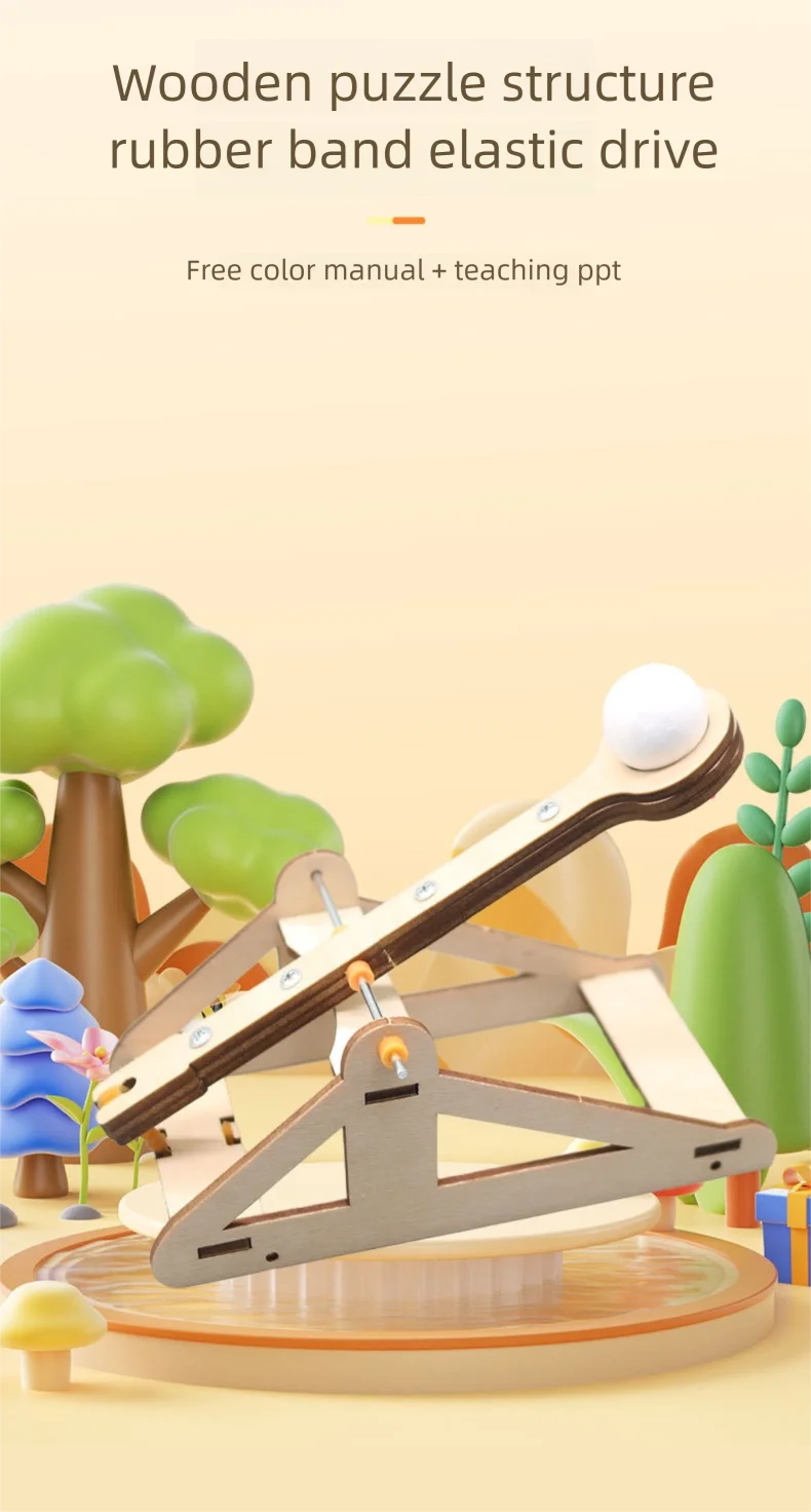 DIY Katapult Spielzeug DIY Wissenschaft Experiment Kit & Bildung Modell Spielzeug Physik Wissenschaft Spielzeug Für Kinder Geschenk Spielzeug Projekt – Detail 6