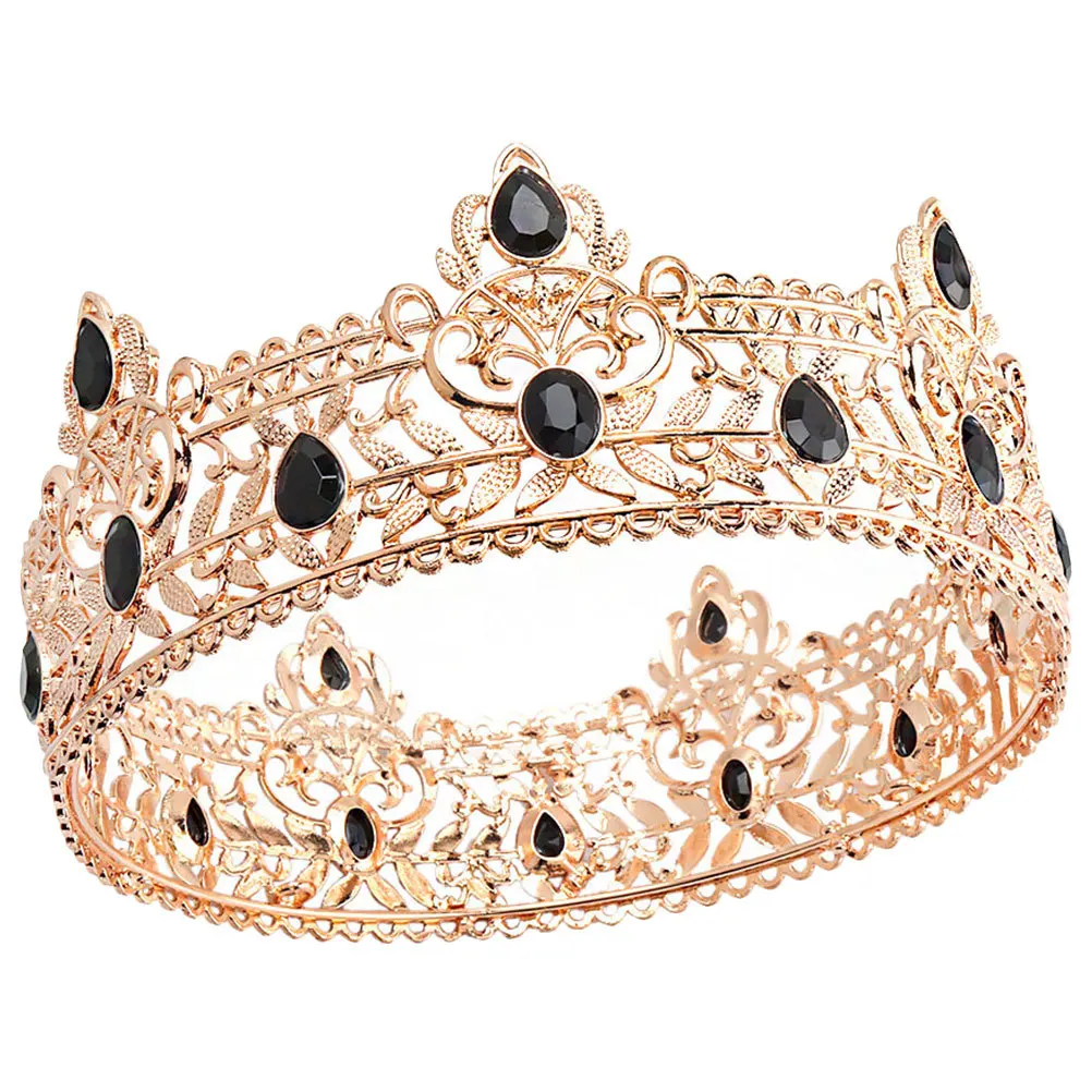 Couronne de Style rétro pour hommes, accessoire de Cosplay pour fête de mariage, accessoire de Costume de spectacle, bijoux couronne dorée