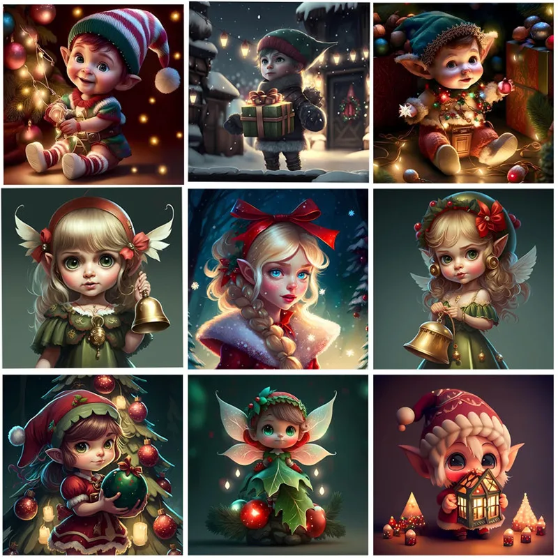 Christmas Elf Stickers Crafts And Scrapbooking stickers kids toys book Decorative sticker DIY Stationery
