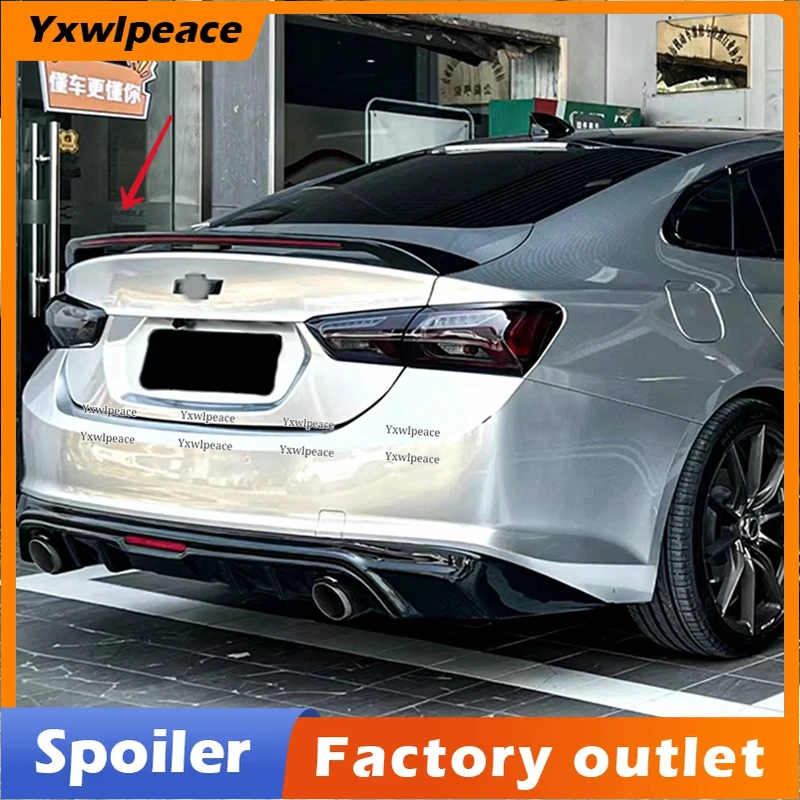 

High Quality ABS Glossy Black (LED Light) Rear Trunk Lip Spoiler For Chevrolet Malibu XL 2016 2017 2018 2019 2020 2021 2022