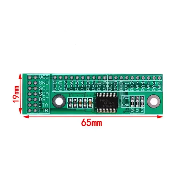 Moduł rozszerzeń I/O z 16 kanałami, interfejs I2C, MCP23017-E/SS, płytka rozszerzeń wejść/wyjść IIC — zdjęcie produktu 2
