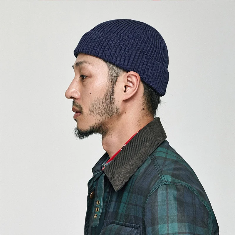 Gorro de melón de invierno para hombre, gorro de lana tejido, gorro de esquí de Color sólido para hombres y mujeres, accesorios de moda de otoño