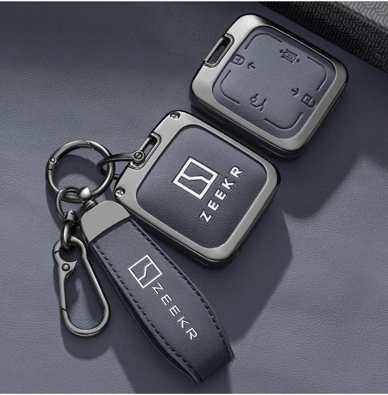 Autoschlüsselhülle für Zeekr 7X Zubehör 2024 2025 2026 – Schlüsselanhänger-Schutzhülle für Fernbedienung mit Halter und Ring – Detail 3