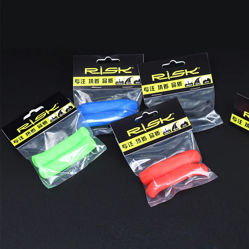 2pcs RISK RA140 Universal Mountain BMX Fixed Gear Bike Bicyclea Brake Lever Anti-skid Silicone Protector Sleeve Protection Cover