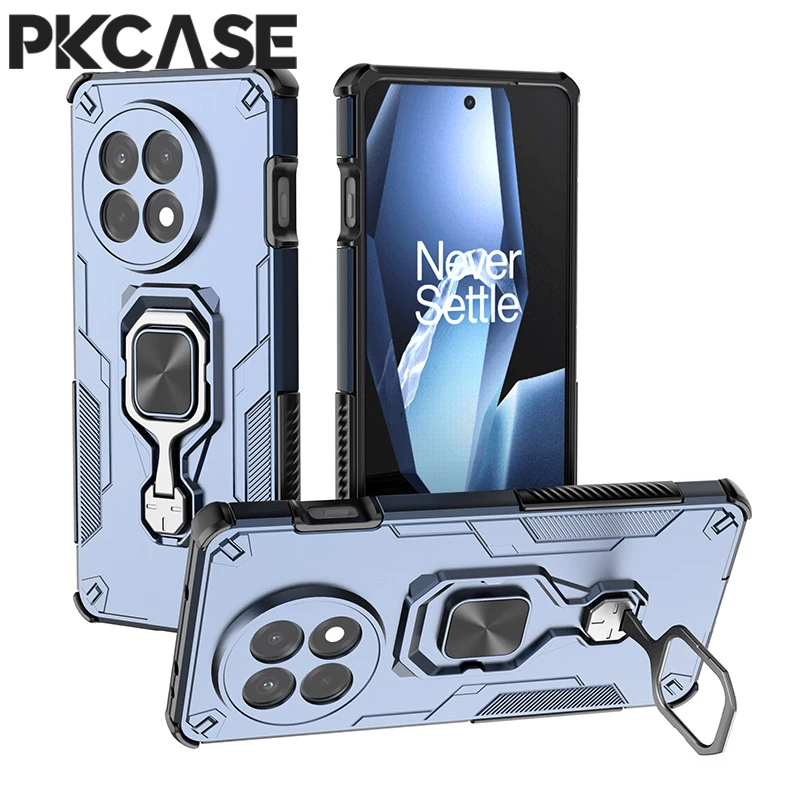 

PKCASE Shockproof Ring Bracket Phone Case For One Plus 15R 15T 15 13R 13T 13S 13 Stand Cover For One Plus Ace 6 6T 5 Pro Ultra