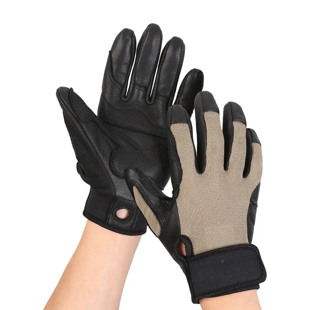 

Outdoor downhill gloves, sheepskin downhill gloves, outdoor training special rope, downhill rock climbing non-slip and wear-