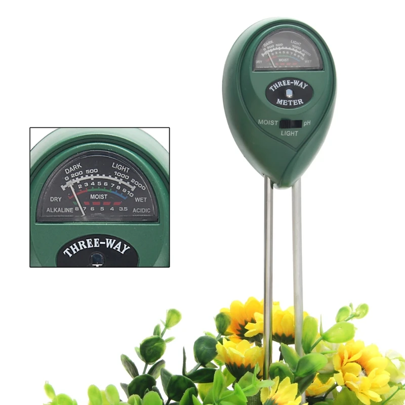 3 in1 Flowers Plant Soil PH Tester Moisture Light Meter hydroponics Analyzer