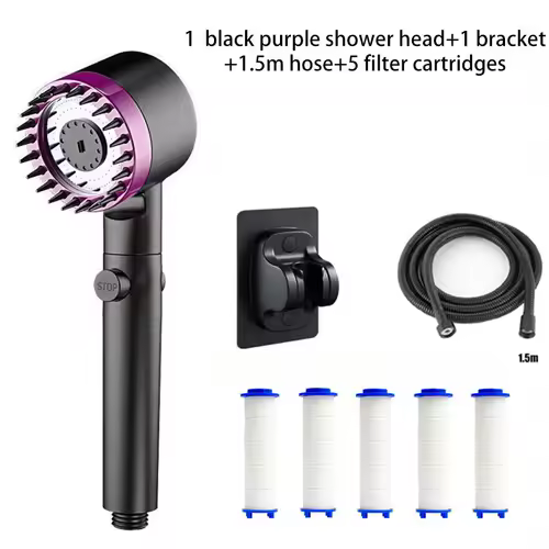 Shower filter four modes bathroom accessories head massage showerhead replete for shower heads knobs showers parts fixture home - Image 14