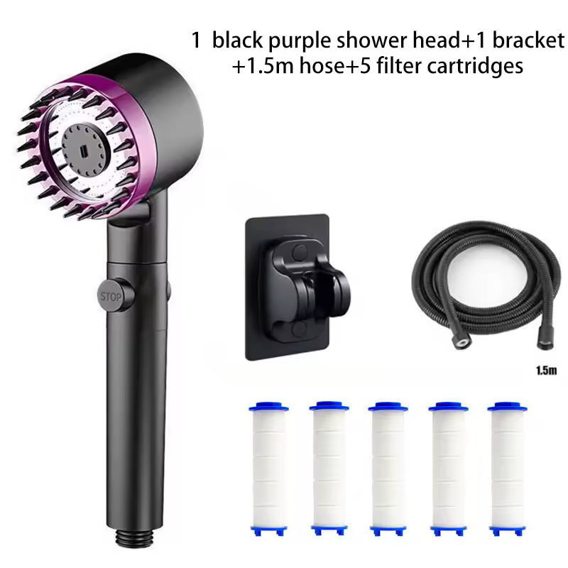 Shower filter four modes bathroom accessories head massage showerhead replete for shower heads knobs showers parts fixture home - Image 14
