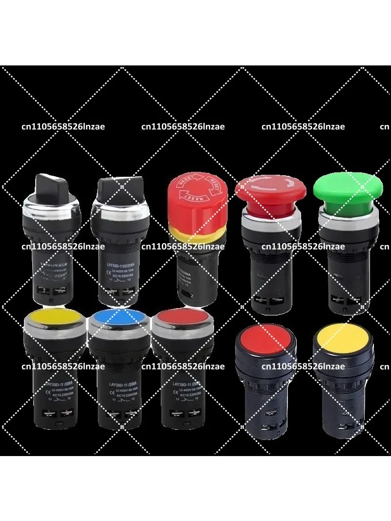 10PCS Emergency Stop Button Switch Mushroom Head Self Reset 3 Levels 2 Levels Knob