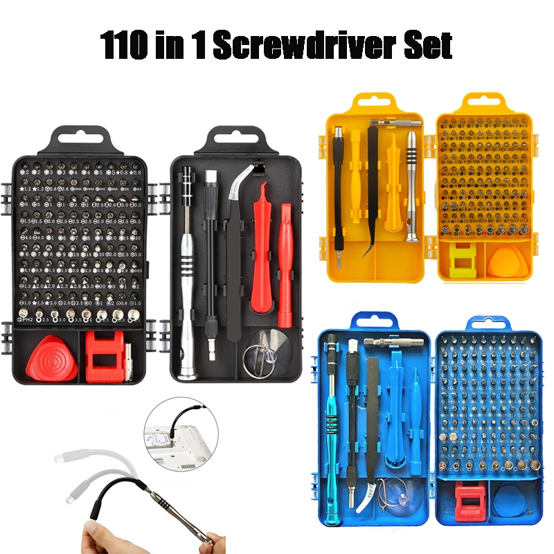 110 in1 Screwdriver Set набор отверток Multi-function Precision Magnetic Screw Bits Torx PC Mobile Phone Device Repair Hand Tool