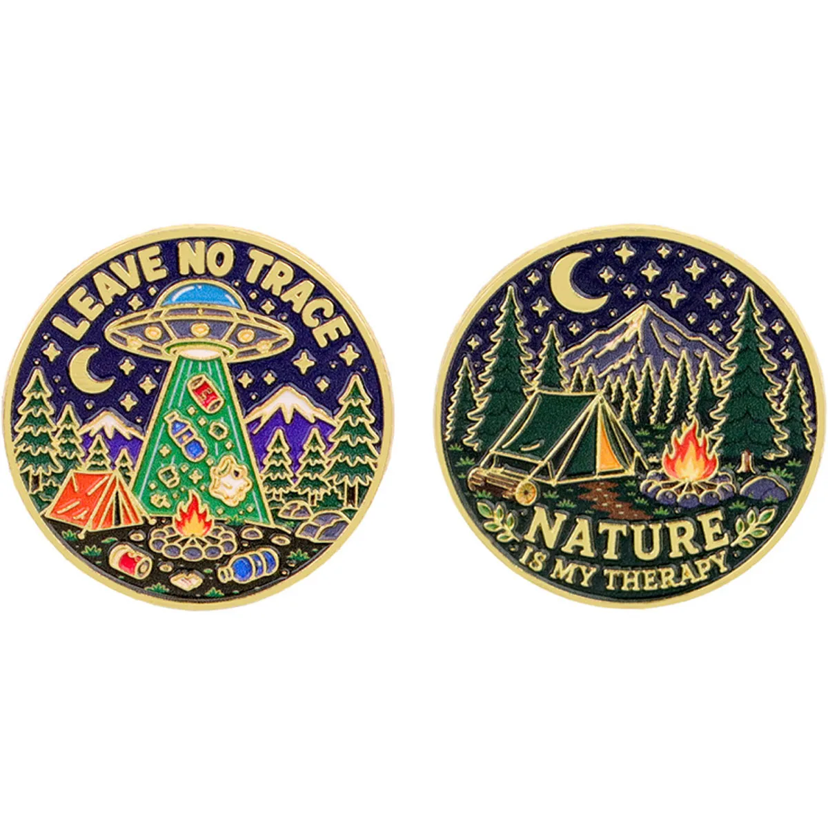 Enamel Pins Outdoor Camping Brooches Cartoon Metal Badges Lapel Pins Badge on Backpack Clothing Accessories Fashion Jewelry Gift