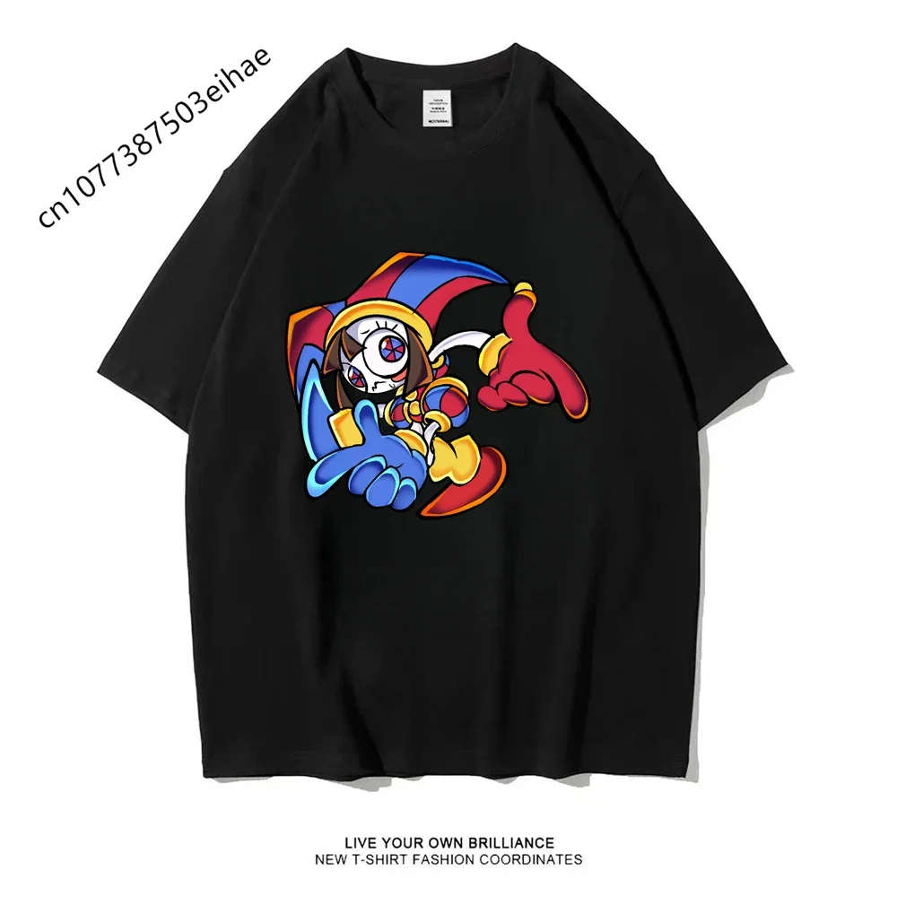 Magical Digital Circus Peripheral T-shirt Retro T-shirt Summer Fashion Hip-hop Y2K Top Fan Enthusiast Printed Top Street Style
