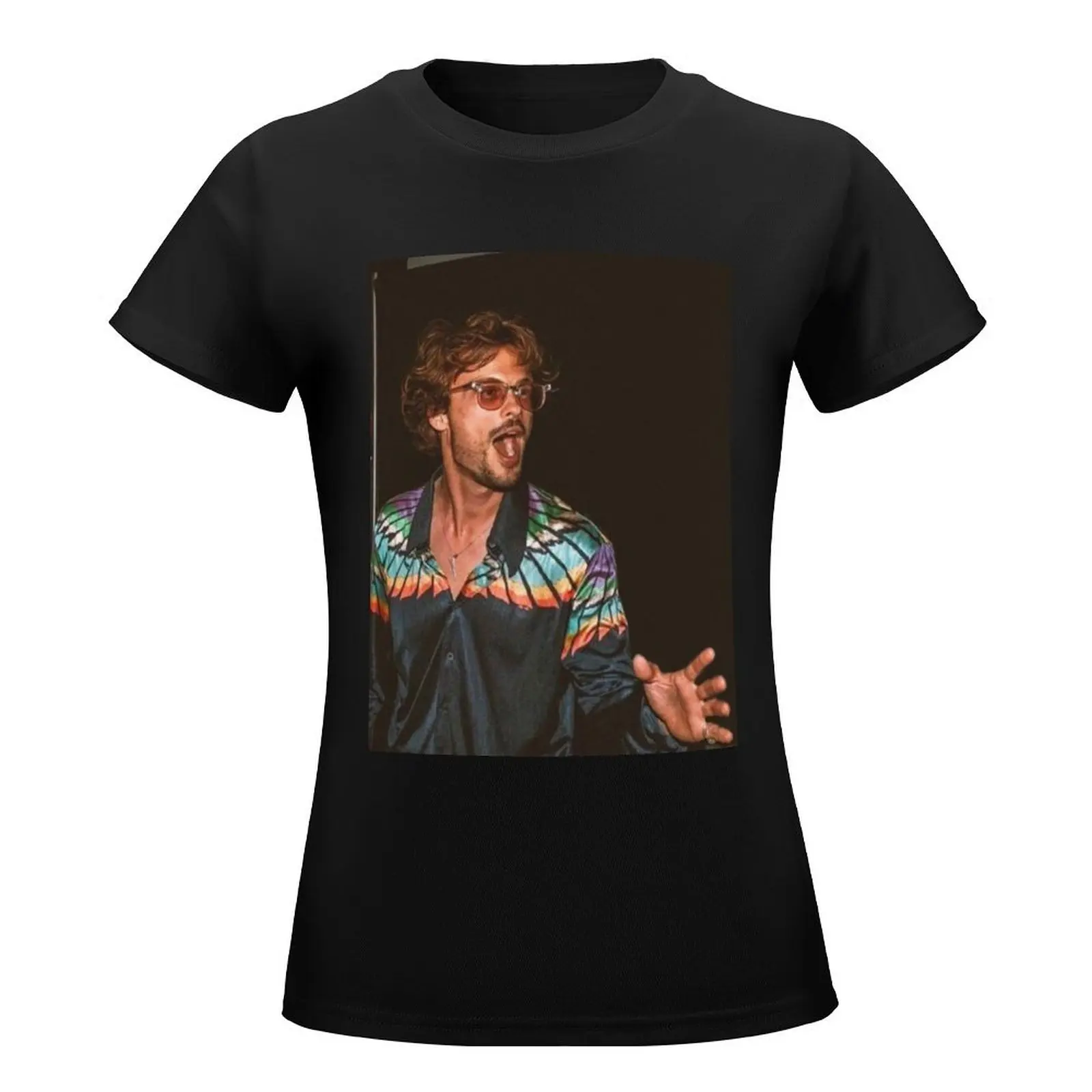 matthew gray gubler T-Shirt summer top aesthetic clothes summer clothes Blouse t shirts for Womens