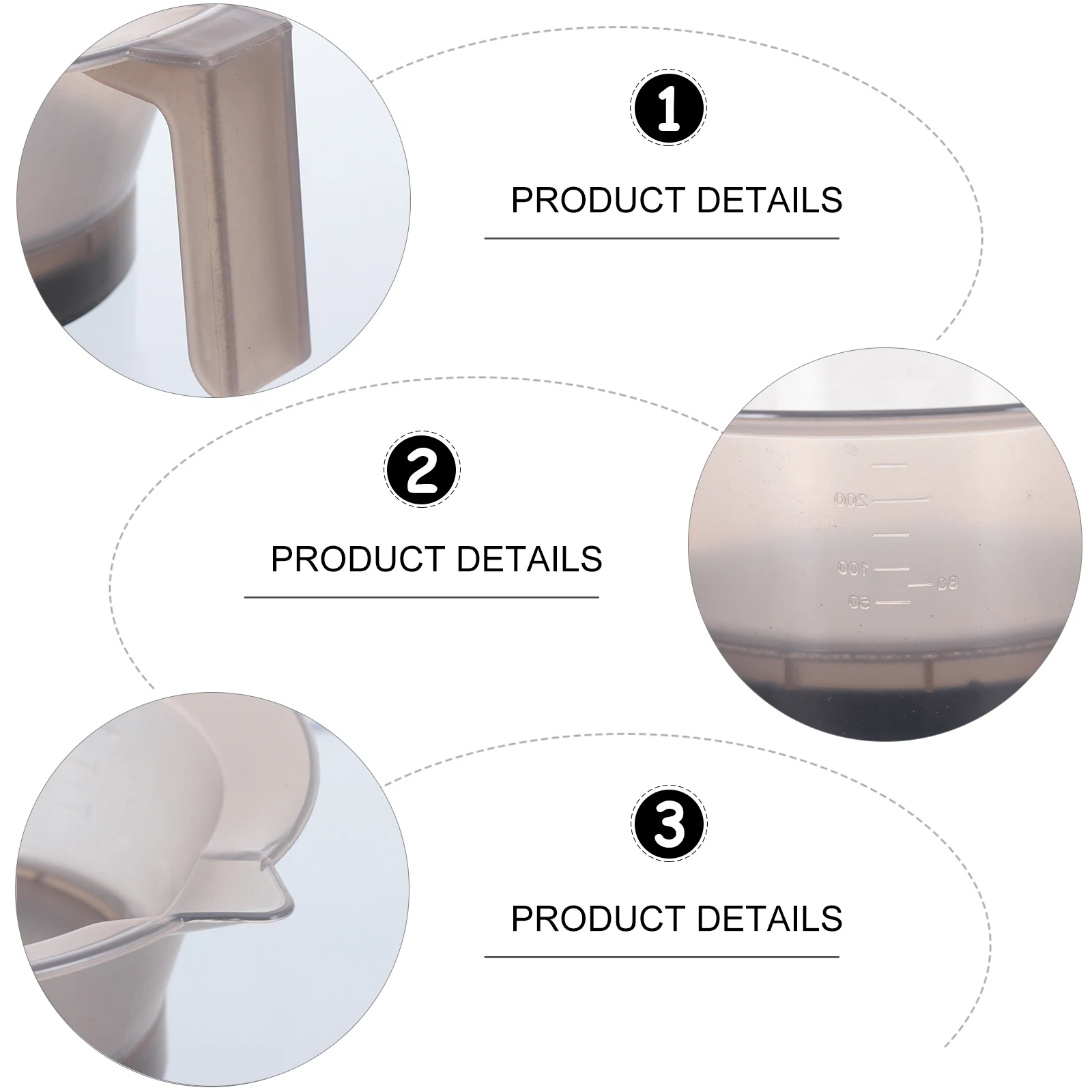 

3Pcs Salon Hair Dye Bowl Set Precision Scale Marked Mixing Bowls Stackable Space Saving for Home Hair Color Use