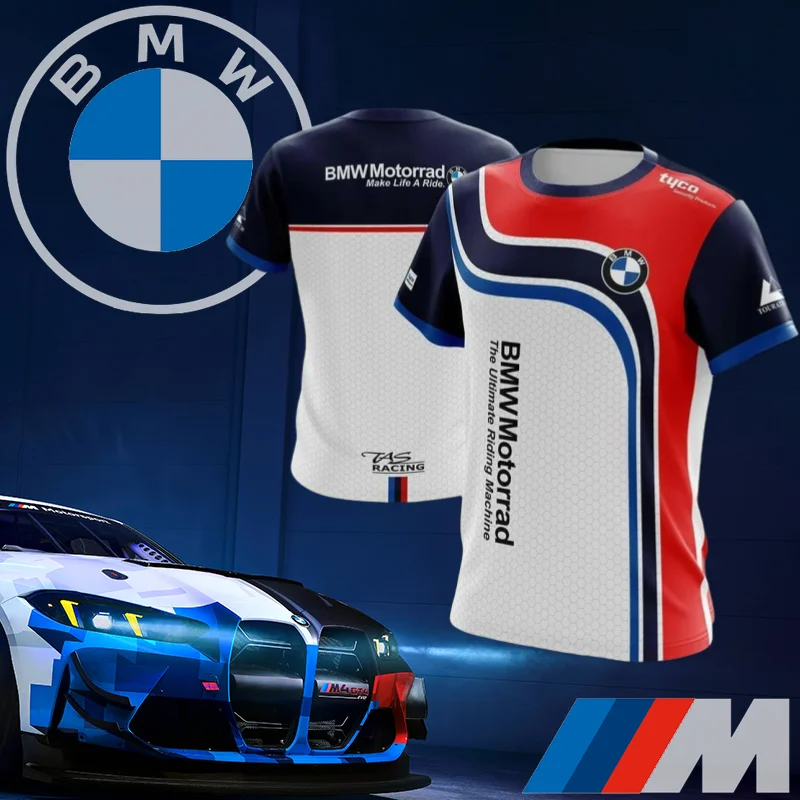 

Мужская быстросохнущая футболка BMW, высококачественная удобная спортивная дышащая футболка с короткими рукавами для бездорожья и велоспорта, мотоцикла