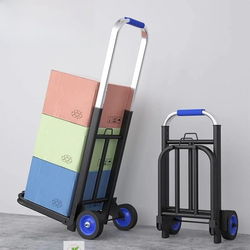 foldable-stainless-steel-hand-pulled-shopping-cart-double-trailer-for-luggage-moving-cargo-portable-versatile-kitchen-helper