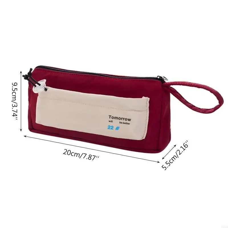 M5TB Handheld Pencil for Case Waterproof Nylon Pen Bag Elastic Spring Closure for Stu