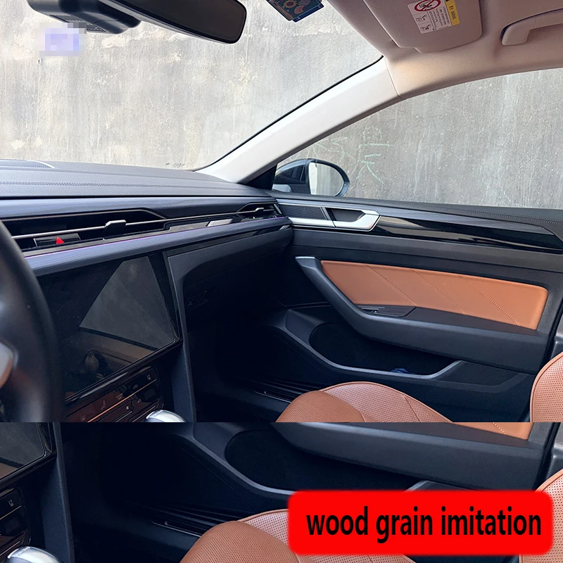 For VW Arteon Interior Decorative Strip 2021 2022 2023 2024 2025 2026 Sedan Arteon Interior Mouldings ABS Carbon Fiber Pattern view 6